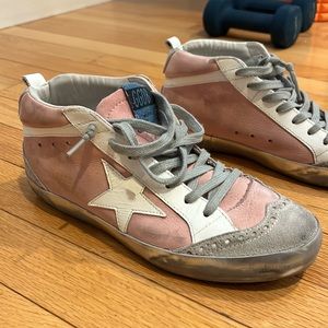 Golden Goose - great condition! Pink and silver size 37 mid star shoe